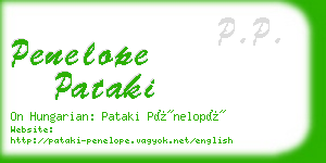 penelope pataki business card